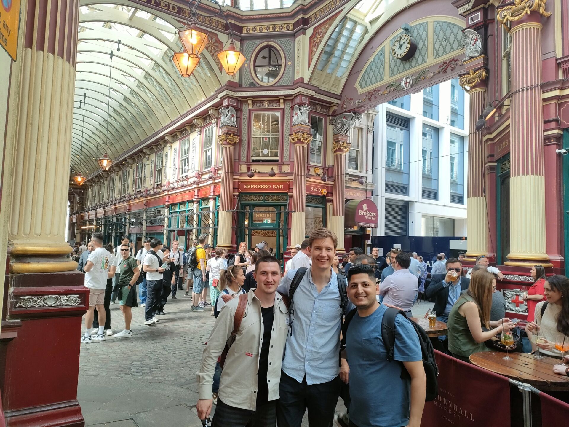 English students at Leadenhall Market, London